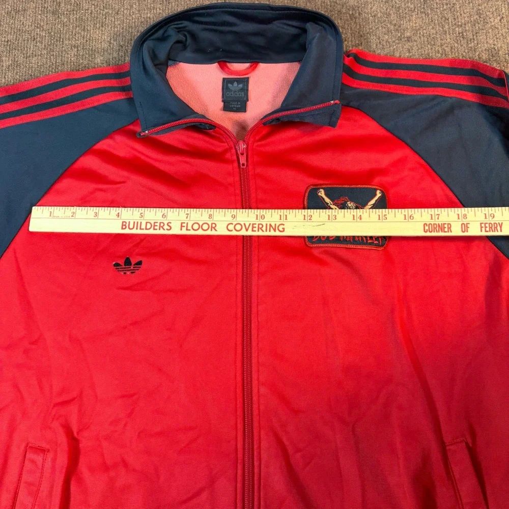 Adidas Bob Marley Zimbabwe Track Jacket Mens XL Red Black Full Zip 024202 938005
